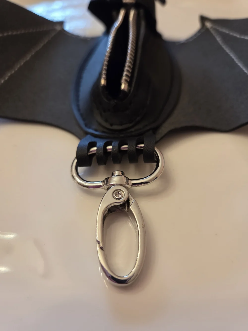Black Bat Faux Leather Keychain/Bag Charm/Coin Purse